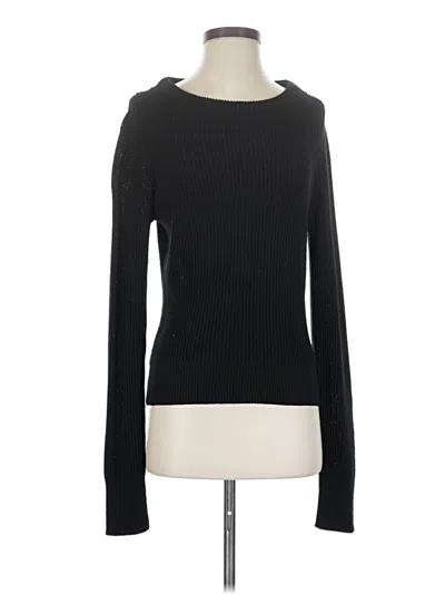 Pre-owned Aya Muse Silk Pullover Sweater In Black