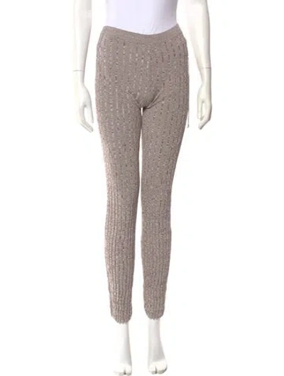 Pre-owned Aya Muse Skinny Leg Pants In Neutral