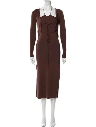 Pre-owned Aya Muse Skirt Set In Brown