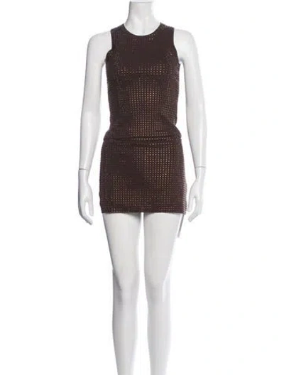 Pre-owned Aya Muse Skirt Set In Brown
