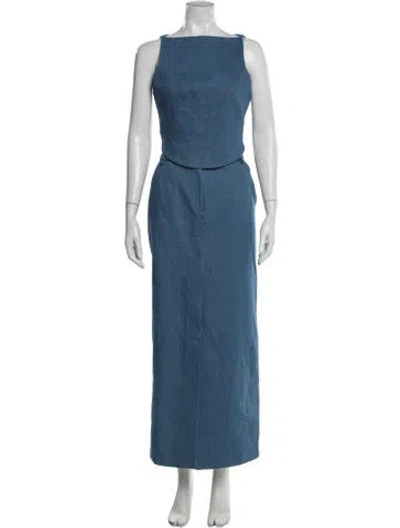 Pre-owned Aya Muse Skirt Set W/ Tags In Blue