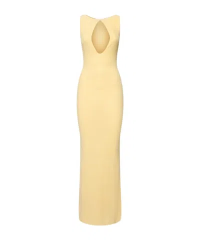 Aya Muse Sleeveless Long Dress In Yellow