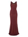Aya Muse Sleeveless Maxi Dress In Burgundy