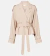 Aya Muse Soli Belted Double-breasted Trench Coat In Neutral