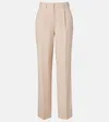 Aya Muse Soli High-rise Straight Pants In Neutral
