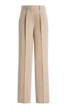Aya Muse Soli Pleated Trousers In Neutral