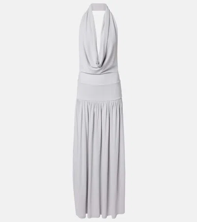 Aya Muse Spoe Halterneck Maxi Dress In Gray