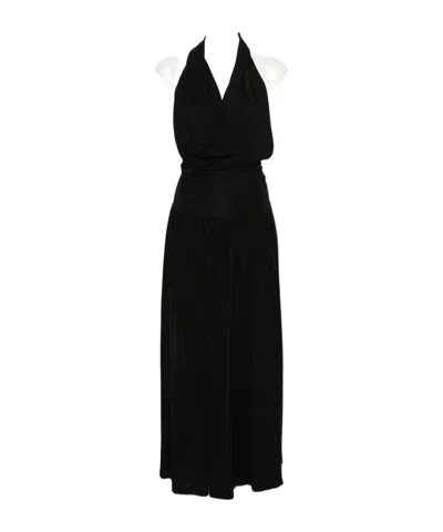 Aya Muse Spoe Pleated Midi Dress In Black