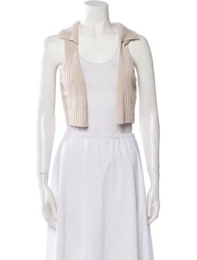 Pre-owned Aya Muse Square Neckline Sleeveless Crop Top In Neutral