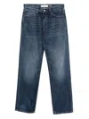 Aya Muse Straight Jeans With Buckle Clothing In Blue