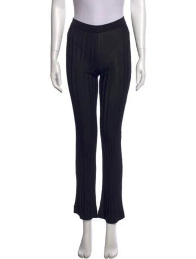 Pre-owned Aya Muse Straight Leg Pants In Black
