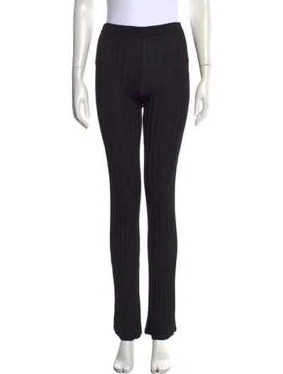 Pre-owned Aya Muse Straight Leg Pants In Black
