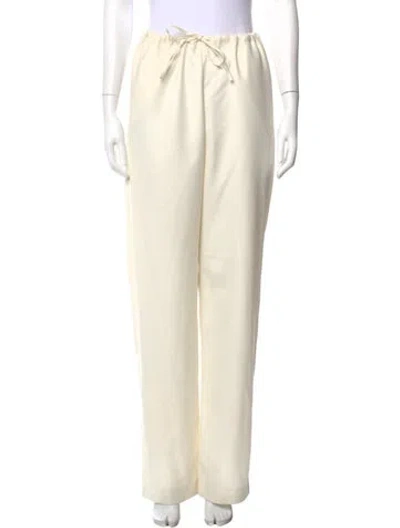 Pre-owned Aya Muse Straight Leg Pants In Neutral