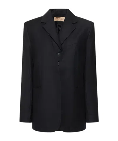 Aya Muse Straight-line Suit Jacket In Black