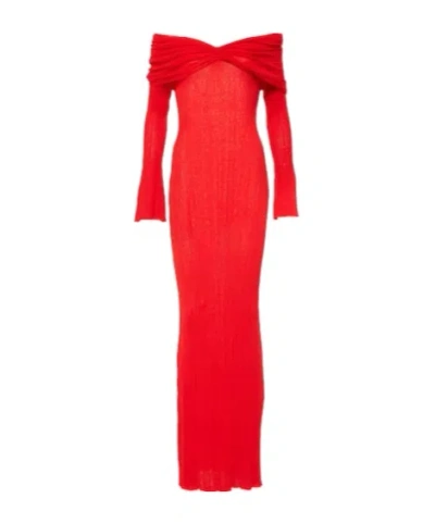 Aya Muse Strapless Dress In Red