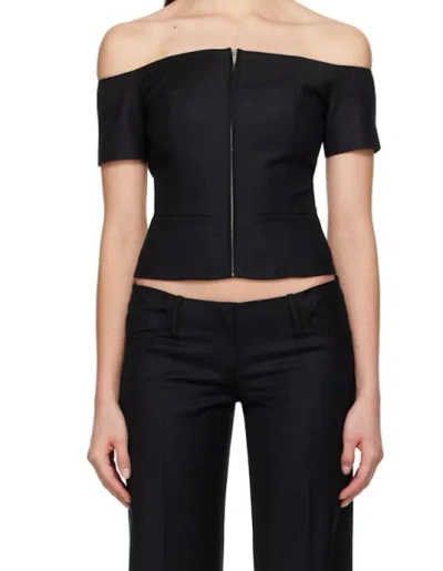 Aya Muse Strapless T-shirt In Black