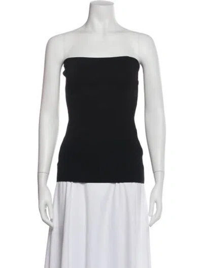 Pre-owned Aya Muse Strapless Top In Black