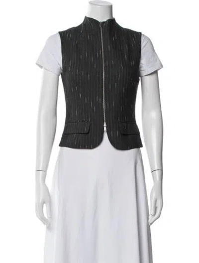 Pre-owned Aya Muse Striped Vest In Grey