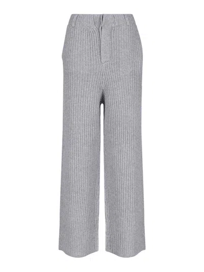 Aya Muse Knitting Trousers In Gray