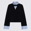 Aya Muse Sweaters Blue And Green In Blue