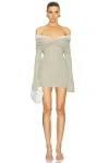 Aya Muse Gray Tahuya Minidress In Dove Gray