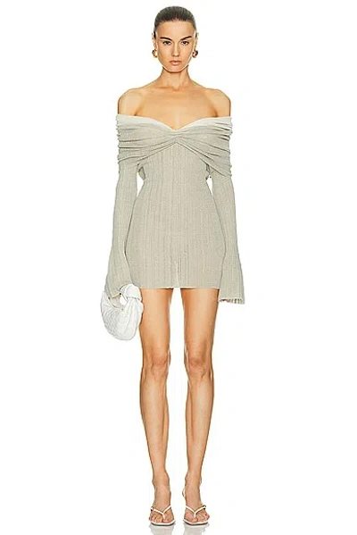 Aya Muse Gray Tahuya Minidress In Dove Gray
