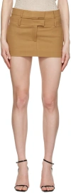Aya Muse Morio Wool Blend Mini Skirt In Caramel