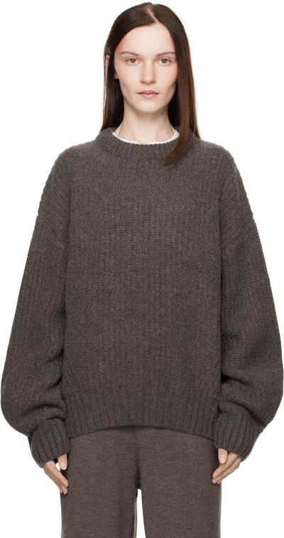 Aya Muse Taupe Crewneck Sweater