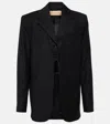 Aya Muse Tio Oversized Wool Blazer In Black