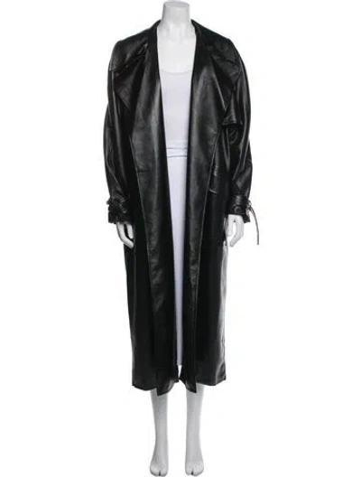 Pre-owned Aya Muse Trench Coat In Black