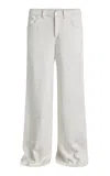 Aya Muse Trix Low-rise Knit Cotton Pants In White