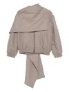Aya Muse Tuli Wool-blend Scarf Jacket In Gray