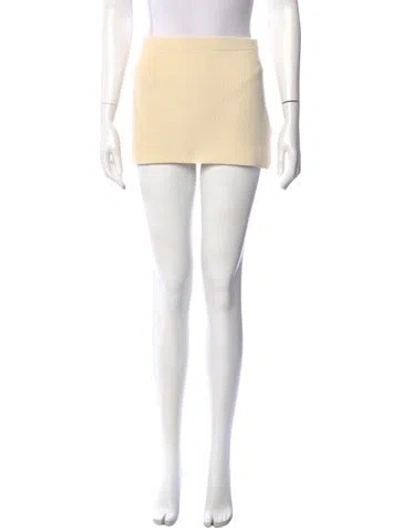 Pre-owned Aya Muse Tweed Pattern Mini Skirt In Neutral