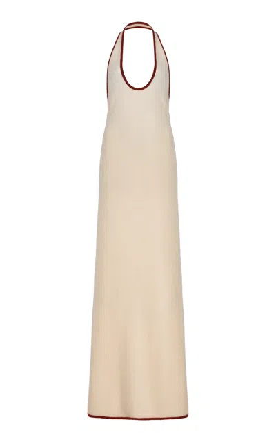 Aya Muse Umbra Wool; Cashmere And Silk Dress In White