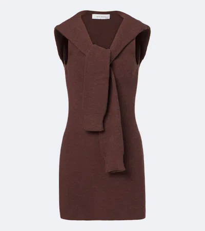 Aya Muse Vao Minidress In Brown