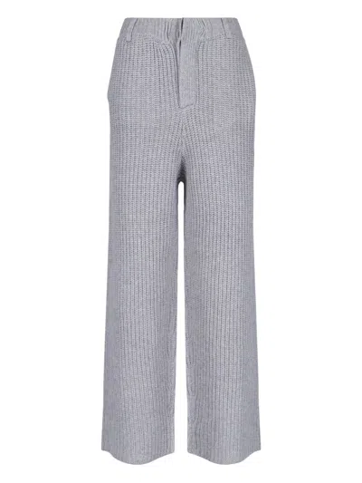 Aya Muse Vena Knit Pants In Gray