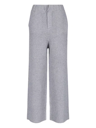 AYA MUSE VENA" KNIT TROUSERS - GREY