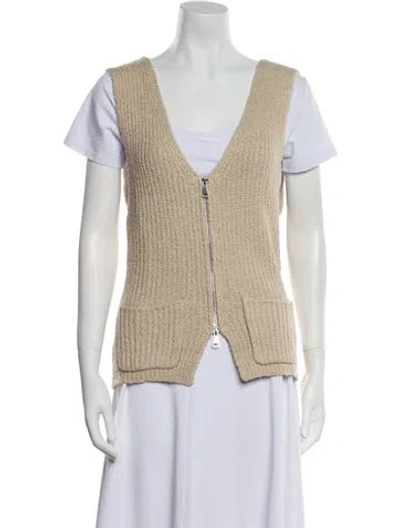 Pre-owned Aya Muse Vest W/ Tags In Neutral