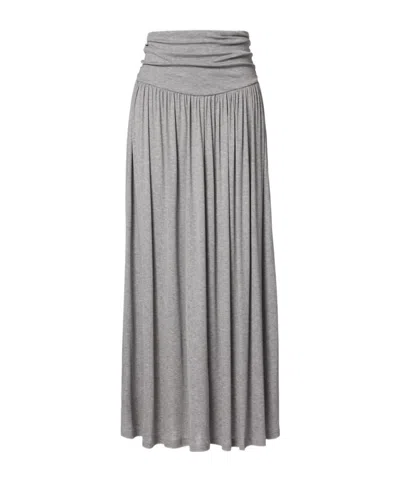 Aya Muse Viona Draped Maxi Skirt In Gray