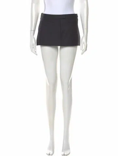 Pre-owned Aya Muse Virgin Wool Mini Skirt In Black