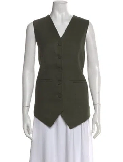 Pre-owned Aya Muse V-neck Sleeveless Top W/ Tags In Green