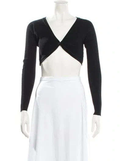 Pre-owned Aya Muse V-neck Sweater In Black