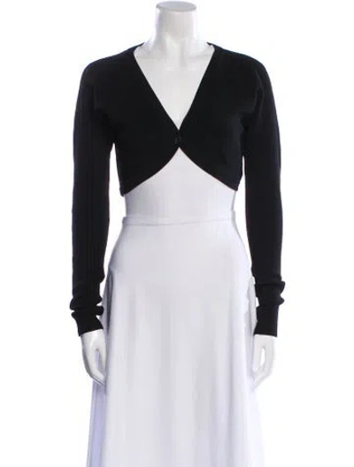 Pre-owned Aya Muse V-neck Sweater In Black