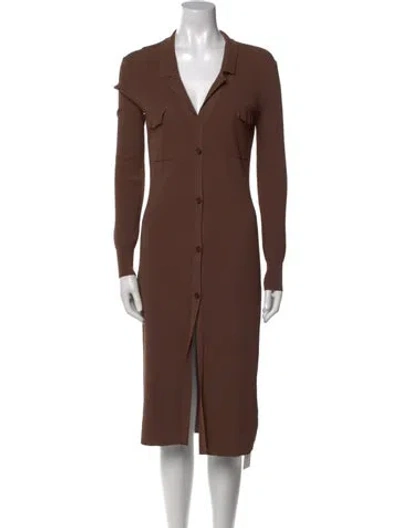 Pre-owned Aya Muse V-neck Sweater In Brown