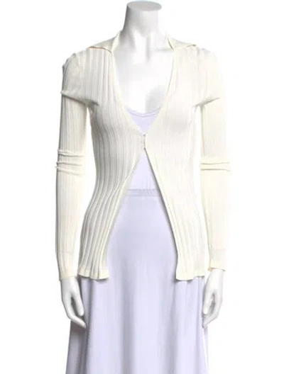 Pre-owned Aya Muse V-neck Sweater In Neutral