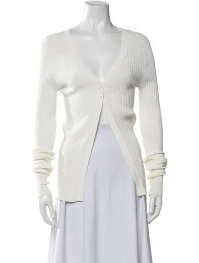 Pre-owned Aya Muse V-neck Sweater In Neutrals