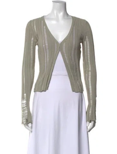 Pre-owned Aya Muse V-neck Sweater W/ Tags In Gray