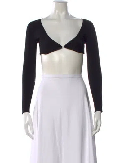 Pre-owned Aya Muse V-neck Sweater In White