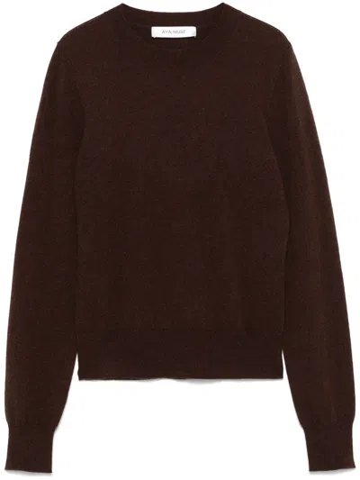 Aya Muse Vola Sweater In Brown