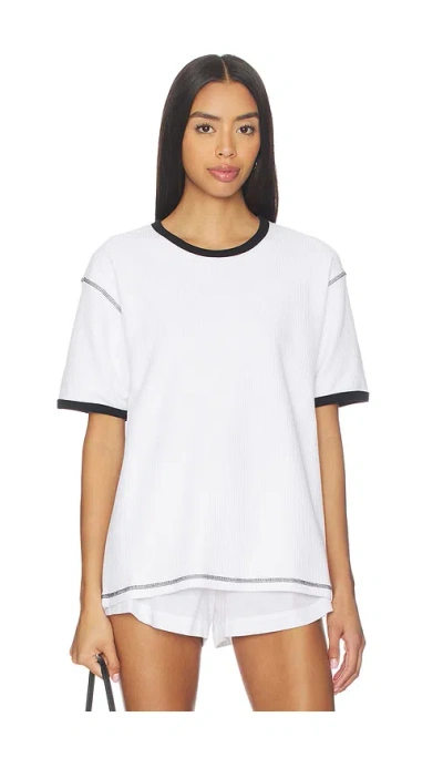 Aya Muse Waffle T Shirt In White